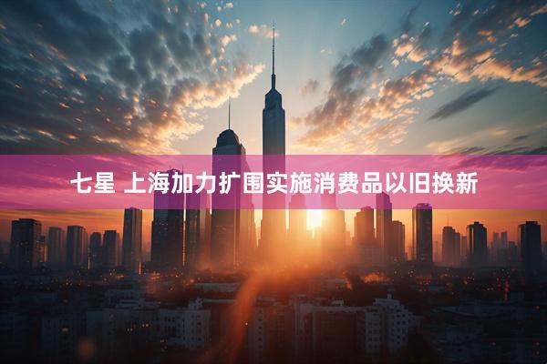 七星 上海加力扩围实施消费品以旧换新