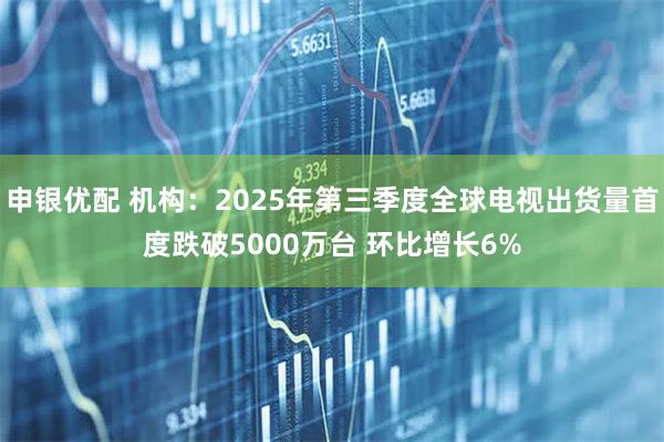 申银优配 机构：2025年第三季度全球电视出货量首度跌破5000万台 环比增长6%