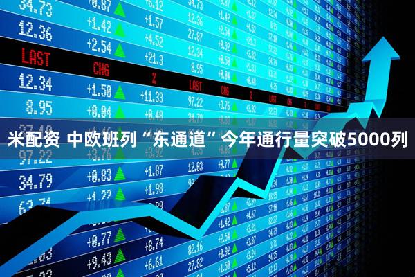 米配资 中欧班列“东通道”今年通行量突破5000列